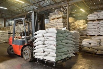 Braunkohle Brikett Kohle Sackware Kamin Ofen Palette in Kunststoffsäcken