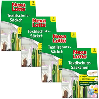 4 x NEXA LOTTE® Textilschutz Säckchen, 3 Stück