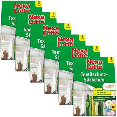 6 x NEXA LOTTE® Textilschutz Säckchen, 3 Stück