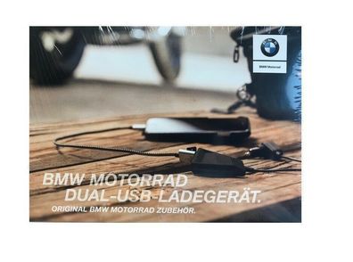Original BMW Motorrad USB Ladegerät mit Kabel 60cm 12V Dual Charger 77522414855
