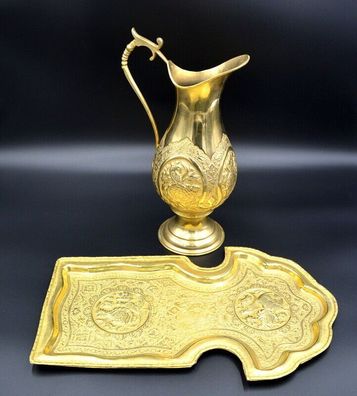 Wunderschönes Orientalisches Set Wasserkanne Kasserkrug mit Tablett