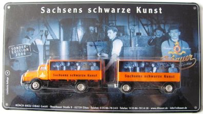 Eibauer Münch-Bräu Nr.61 - Sachsens schwarze Kunst - IFA H6 - Hängerzug Oldie