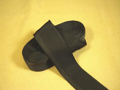 Ripsband Herrenhut Hutband seidig hochwertig dkl braun Muster 3,8cm breit Meter RB85