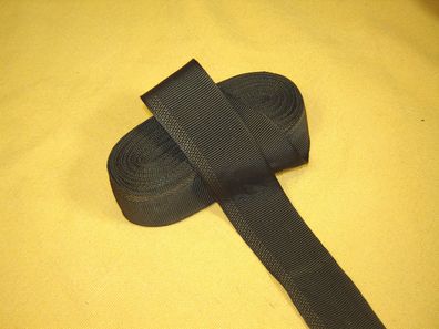 Ripsband Herrenhut Hutband seidig hochwertig dkl oliv Muster 3,8cm breit Meter RB86