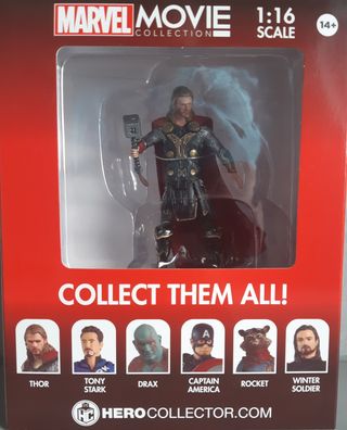 MARVEL MOVIE Collection #4 Marvel Thor Figurine (Thor The Dark World) Box Display