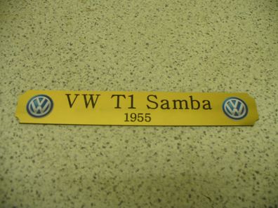 Kleines Namensschild für Modellständer - VW T1 Samba