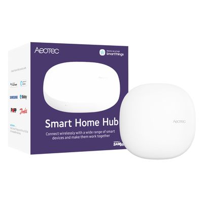 Aeotec Smart Things · "Smart Home HUB (v3)" · Multi-Hub · Zigbee + Z-Wave + WLAN ...