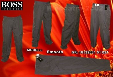 Elegante Anzug Hose Pant HUGO BOSS Black Label Smooth Gr. 50 Glanz Dk. Grau
