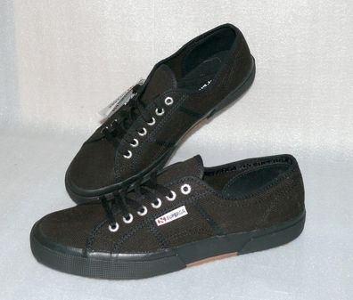 Superga 2750 COTU Classic Canvas Schuhe Freizeit Sneaker Boots 45 Full OLD Black