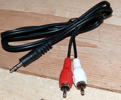 7x Audio Chinch Kabel 3,5mm Klinkenstecker 3polig Klinke MP3 Player Anlage Ton