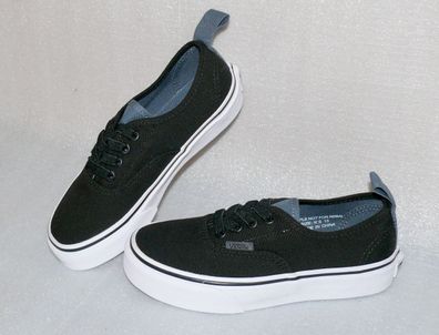 Vans Authentic Elastic Lace K'S Canvas Kinder Schuhe Sneaker 31 UK13 Black Slate