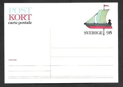 Ganzsache Schweden Postkarte Schiff P 100