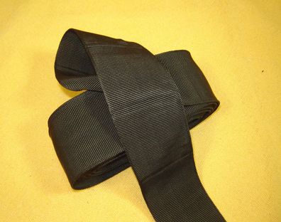 Ripsband Herrenhut Hutband gemustert hochwertig schwarz oliv 4,6cm breit Meter RB93