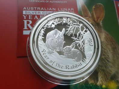 30$ 2011 PP Australien Lunar Hase 1kg kilo Silber NUR 500 Stück