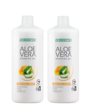 Aloe Vera Drinking Gel Traditionell mit Honig 2er Set 2000 ml