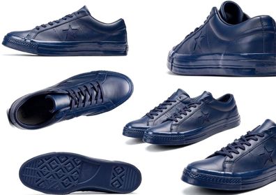 Converse 155714C ONE STAR 74 OX Echt Leder Schuhe Sneaker 41,5 45 46 Athlet Navy