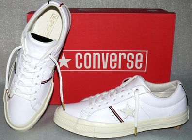 Converse 159694C ONE STAR OX Echt Leder Schuhe Sneaker Boots 41,5 46 White Egret