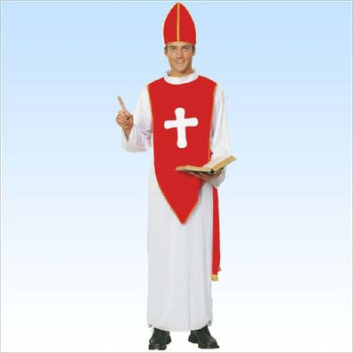 Kostüm Bischof Gr. 50-54 Kirche Pater Pfarrer Mönch Bischofskostüm Karneval
