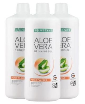 Aloe Vera Drinking Gel Peach-Pfirsich 3er Set 3000 ml