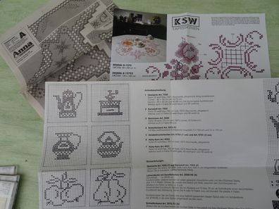 Sammlung alter Stickvorlagen siehe Fotos