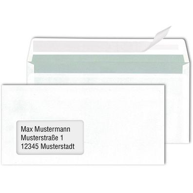 MAILmedia Briefumschläge DIN lang mit Fenster weiß 500 St.