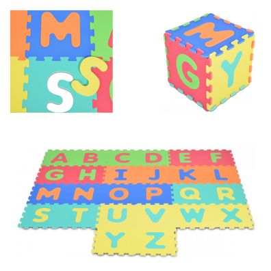 Moni Puzzle Spielmatte 26 teilig Alphabet Puzzleteppich Teilegröße 32 x 32 cm
