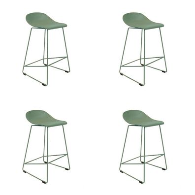 Barhocker Ellen skandinavisches Design grün 66 cm - 4er Set