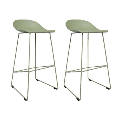 Bronx71 Barhocker Ellen skandinavisches Design grün 76 cm - 2er Set