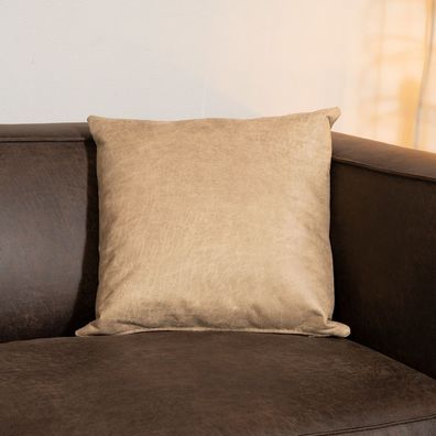 Bronx71 Kissen Kyla Eco-Leder beige 45x45 cm