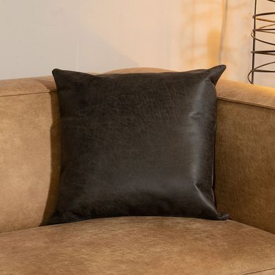 Bronx71 Kissen Kyla Eco-Leder anthrazit 45x45 cm