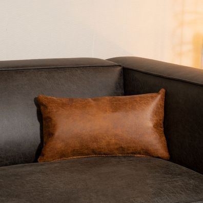 Bronx71 Kissen Kyla Eco-Leder cognac 25x45 cm