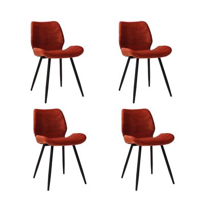 Bronx71 Esszimmerstuhl Samt Toby modern kupfer - 4er Set