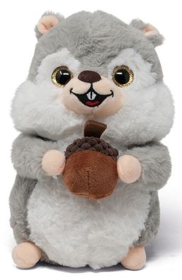 Eichhörnchen mit Nuss Stofftier Plüsch ca. 50cm - Grau 3786