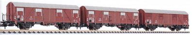 Liliput N (1/160) L260131 Set gedeckte Güterwagen DB Ep. III -OVP NEU