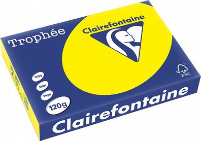 Clairefontaine Trophée 1292C Kanariengelb 120g/ m² DIN-A4 - 250 Blatt