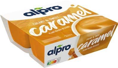 Alpro Pflanzliches Dessert Caramel, 4er Packung