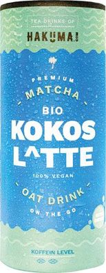 Hakuma Bio Kokos L^tte, Hafer Drink, vegan, EINWEG Dose
