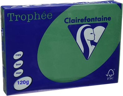 Clairefontaine Trophée Color 1224C Tannengrün 120g/ m² DIN-A4 - 250 Blatt