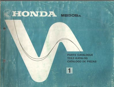 Honda MB50Sa Ersatzteile-Katalog, Moped, Oldtimer