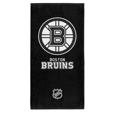 NHL Badetuch Boston Bruins Handtuch Strandtuch Beach Towel 4260296355390 black white