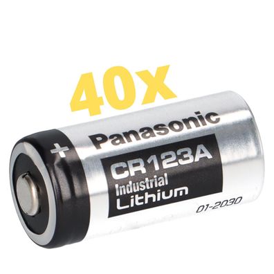 40x Panasonic 3V CR123A DL123A Batterien CR17345 Ultra Lithium Foto Bulk