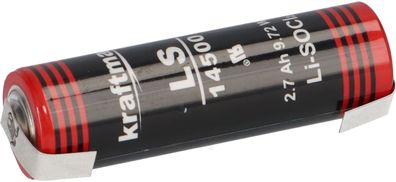 Kraftmax Lithium 3,6V Batterie LS14500 ER14505 AA - Zelle mit U-Lötfahne