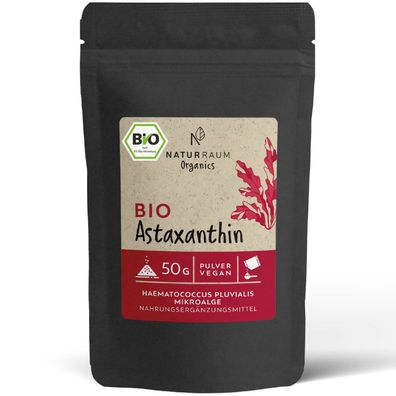 Bio Astaxanthin Pulver 5% 50g Vakuumiert Hochdosiert für 4,8,12mg VEGAN