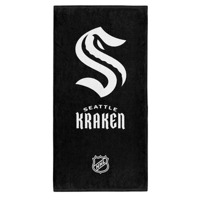NHL Badetuch Seattle Kraken Handtuch Strandtuch Beach Towel black white