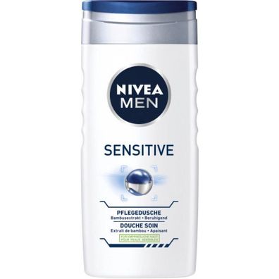 33,64EUR/1l Nivea Men Sensitive Dusche 250ml Flasche Pflegedusche