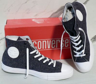 Converse 159636C CTAS HI Textil Schuhe Moderne Sneaker Boots 45 46 48 Navy Weiß