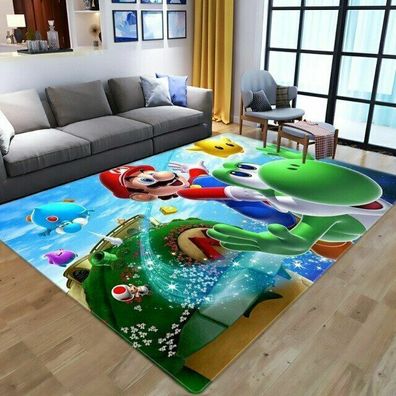 Teppich Super Mario Galaxy 2 mit Yoshi 60cm * 40cm Japan Rutschfeste Fußmatte