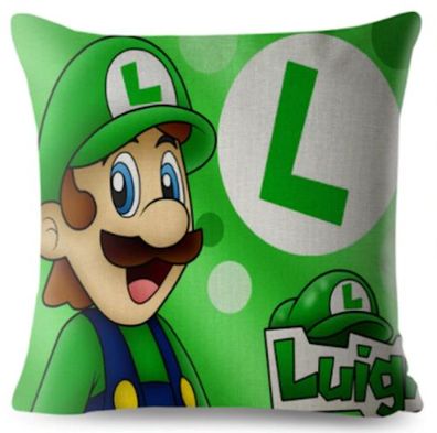 Super Mario Kissenbezug Luigi 45cm x 45cm