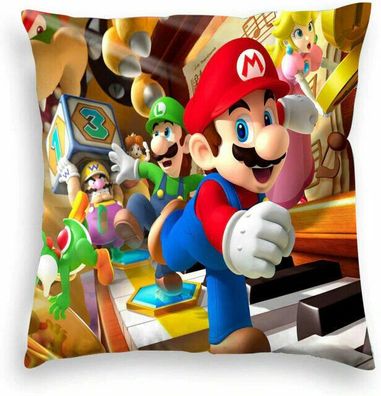 Super Mario Kissenbezug Mario Party 45cm x 45cm
