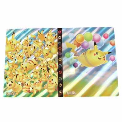 3D Holo Pokemon Ordner Flying Pikachu Sammelalbum 432 Karten Portfolio